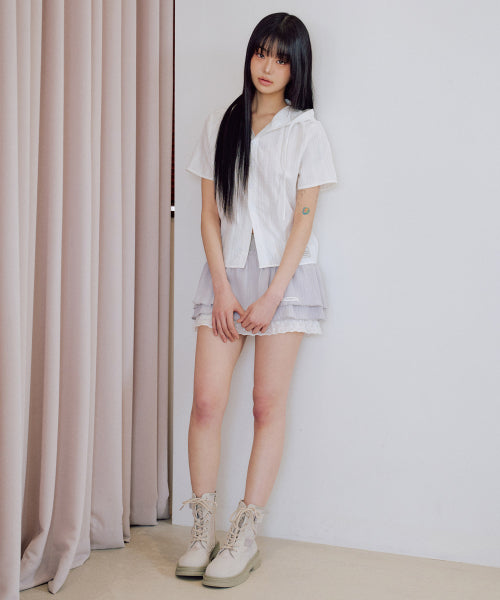 Rayon Summer Tutu Skirt Pants [GREY]