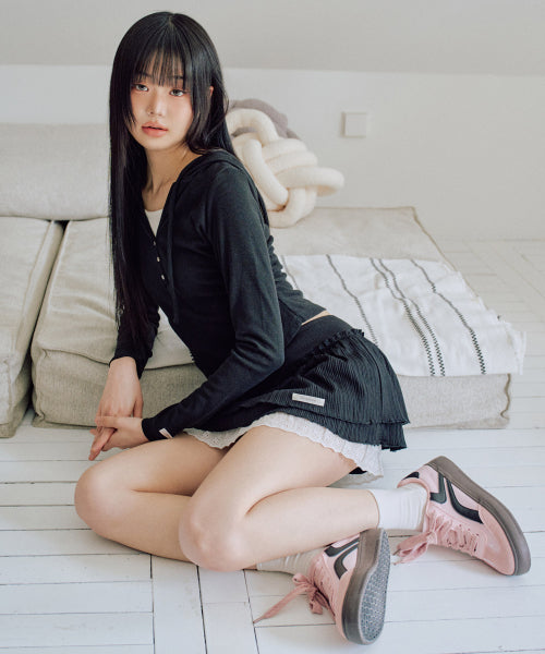 Rayon Summer Tutu Skirt Pants [BLACK]