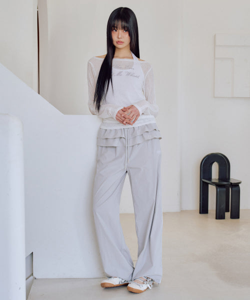 Nylon Tutu Sweat Pants [GREY]