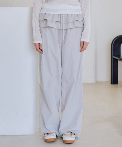 Nylon Tutu Sweat Pants [GREY]