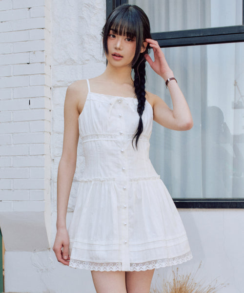 Lucia Sleeveless Mini Dress [WHITE]