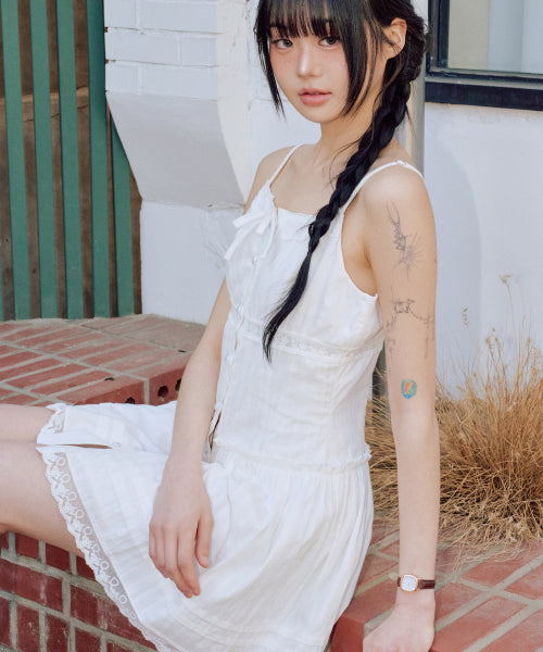 Lucia Sleeveless Mini Dress [WHITE]