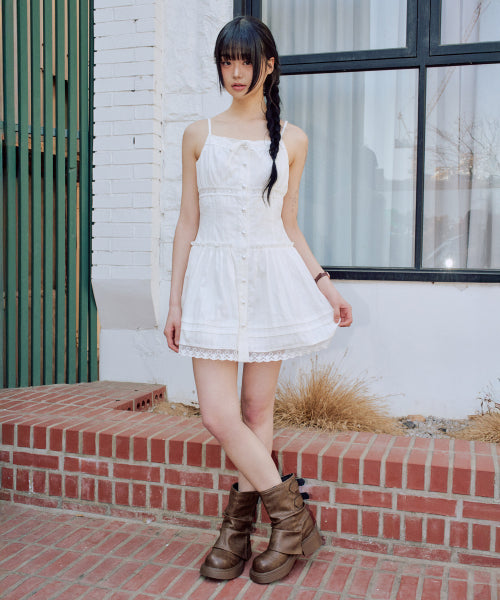 Lucia Sleeveless Mini Dress [WHITE]