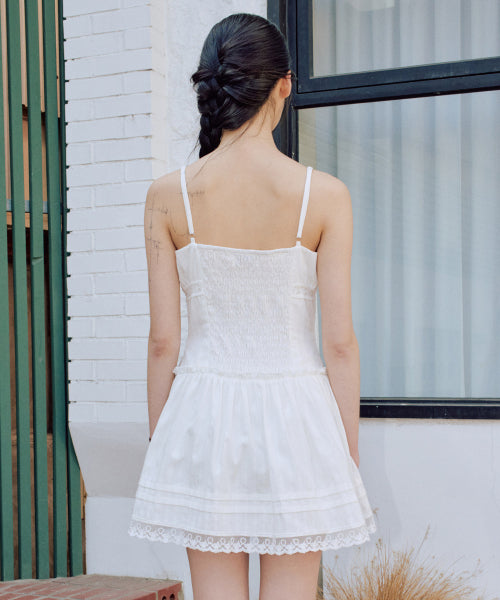 Lucia Sleeveless Mini Dress [WHITE]