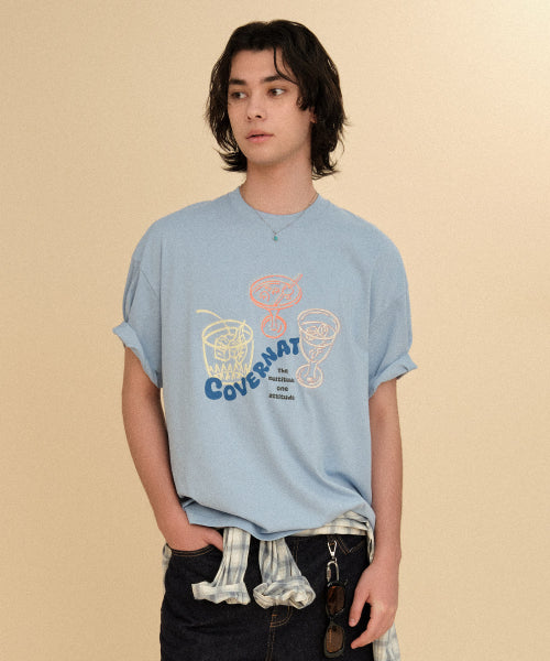 KITSCH COCKTAIL GRAPHIC T-SHIRT
