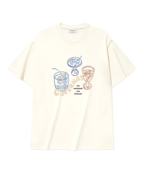 KITSCH COCKTAIL GRAPHIC T-SHIRT