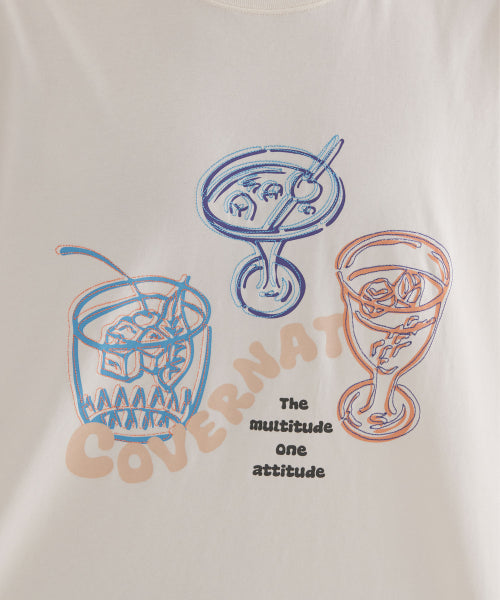 KITSCH COCKTAIL GRAPHIC T-SHIRT