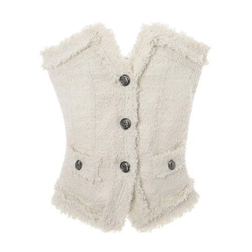 Antique Tweed Top (ivory)