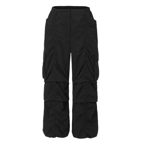 Shirring Parachute Pants (black)