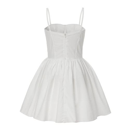 Flare Layered Mini Dress (ivory)