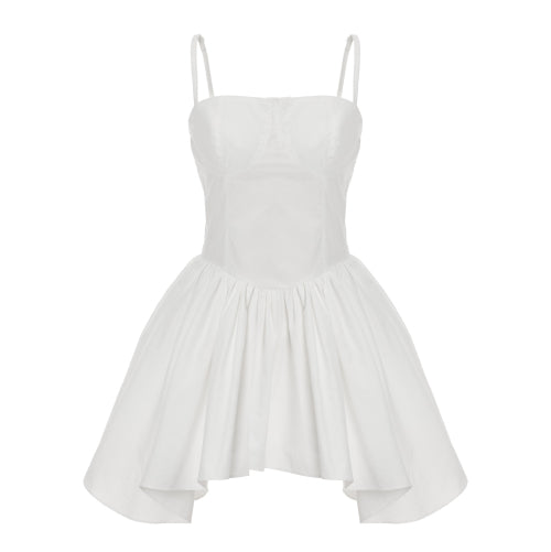 Flare Layered Mini Dress (ivory)