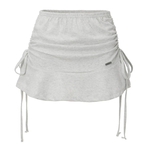 Ribbon Shirring Skirt (melange)