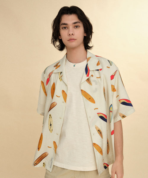 SURFING BOARD HAWAIIAN HALF SHIRTS