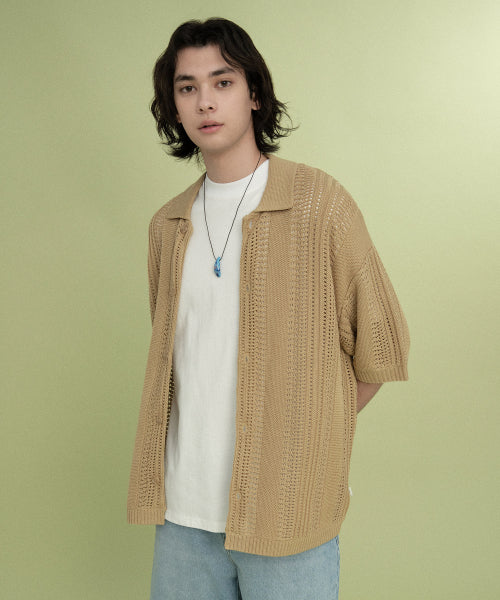 CROCHET HALF KNIT SHIRTS