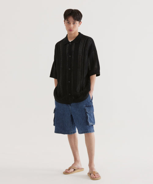 CROCHET HALF KNIT SHIRTS