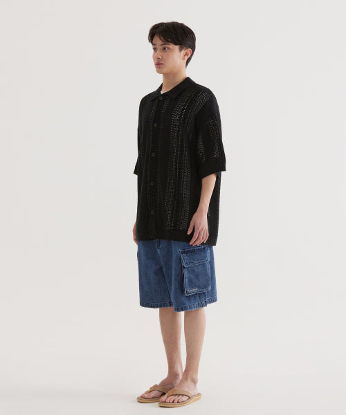 CROCHET HALF KNIT SHIRTS