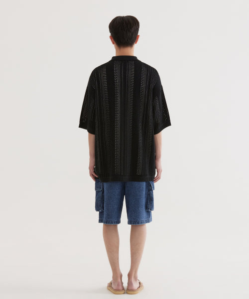 CROCHET HALF KNIT SHIRTS
