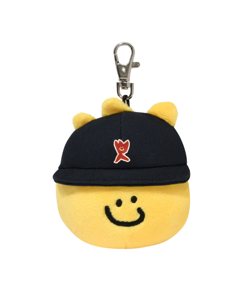 Kiki ball cap pouch key ring yellow