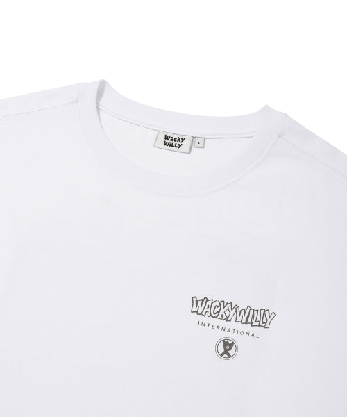 Summer Print Sleeveless T-shirt White
