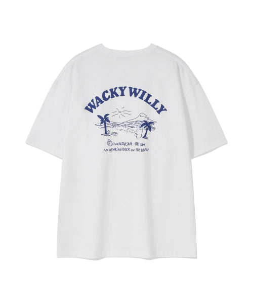 Beach Graphic Vacation Short-Sleeved T-shirt White