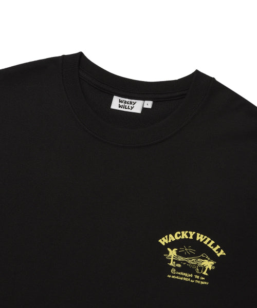 Beach Graphic Vacation Short-sleeved T-shirt Black
