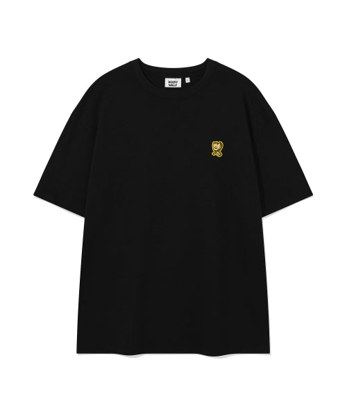 Graphic khaki warp short-sleeved T-shirt (3 colors)