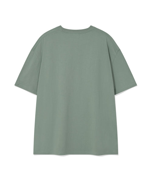 Graphic khaki warp short-sleeved T-shirt (3 colors)