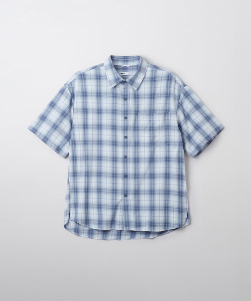 Checkered Short-Sleeved Shirt_SPYWF37C51