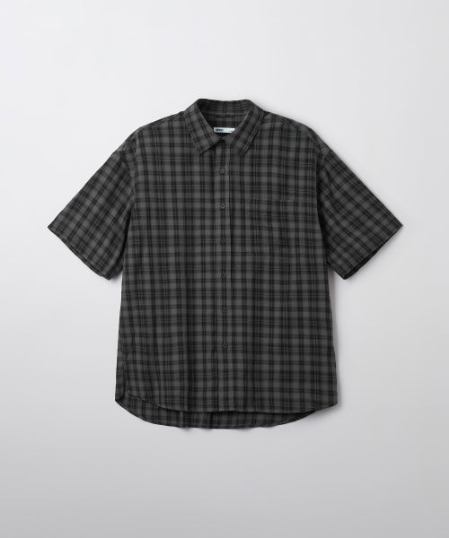 Checkered Short-Sleeved Shirt_SPYWF37C51
