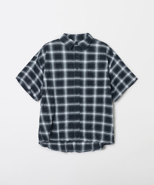 Checkered Short-Sleeved Shirt_SPYWF37C51