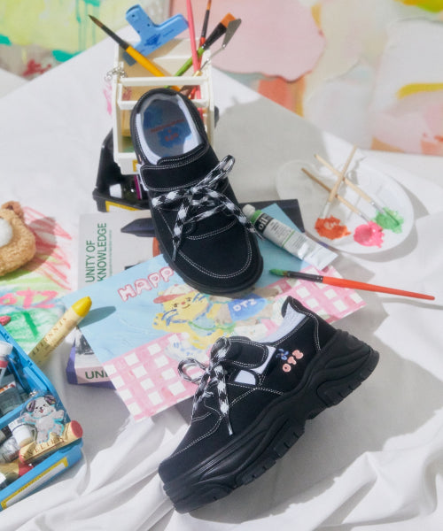 [Ochigi x Iseulo] Pocoree Friends 3300 Canvas High Black FLOTFA0W22
