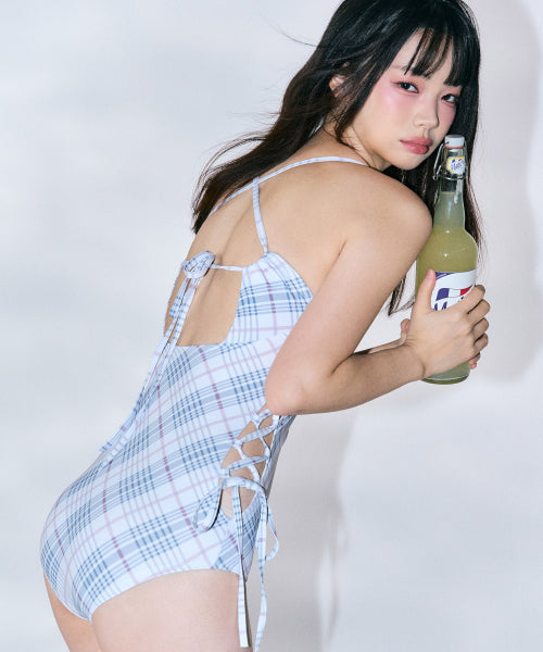Checkered Monokini [WHITE]