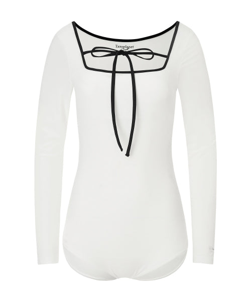 Square Ribbon Monokini [WHITE]