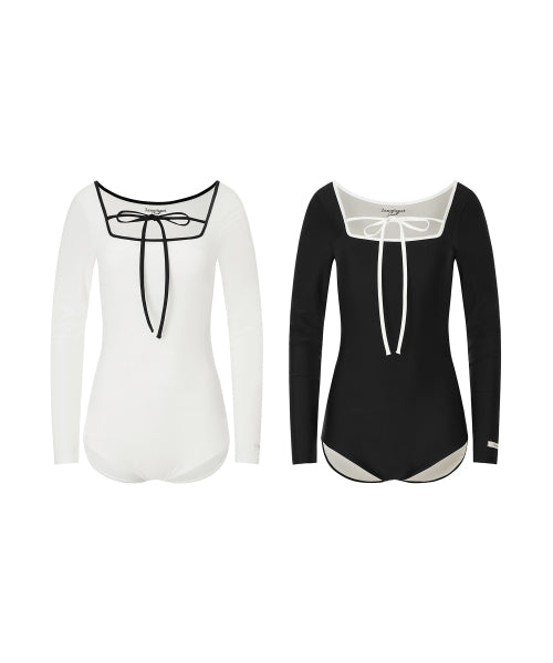 Square Ribbon Monokini [BALCK]