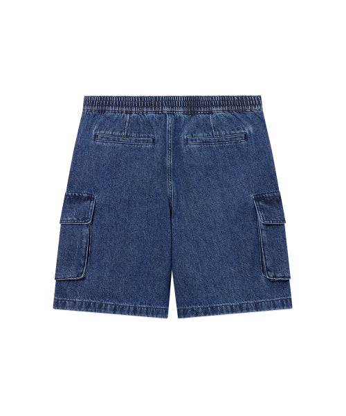 denim cargo shorts blue
