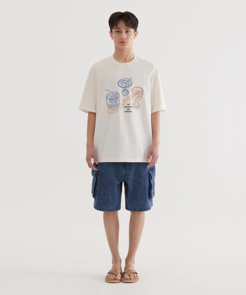 denim cargo shorts blue