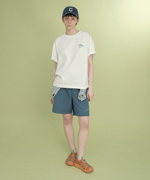 Regular Easy Nylon Shorts Turquoise