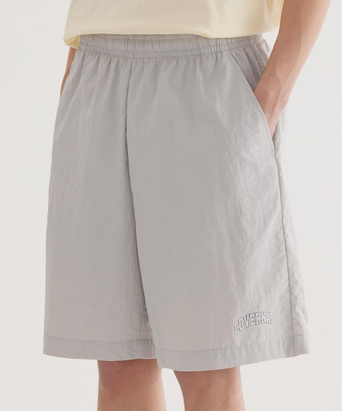 Regular Easy Nylon Shorts Light Gray
