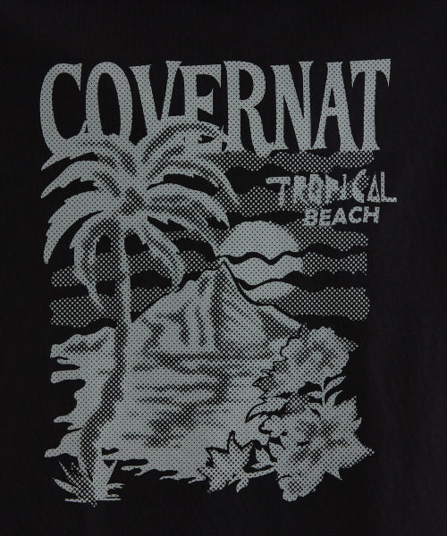 Cool Cotton Sunset Tropical Graphic T-shirt Black