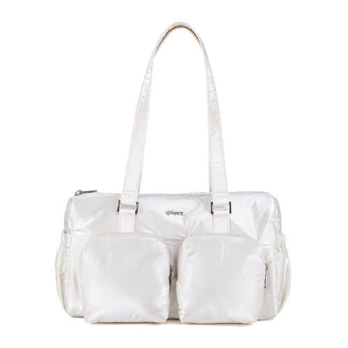 Glossy Duffel Bag White FLOTFA1B09