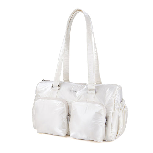 Glossy Duffel Bag White FLOTFA1B09