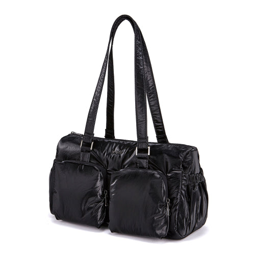 Glossy Duffel Bag Black FLOTFA1B08