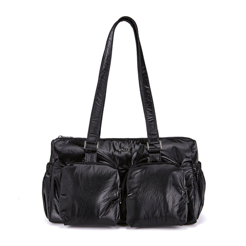 Glossy Duffel Bag Black FLOTFA1B08