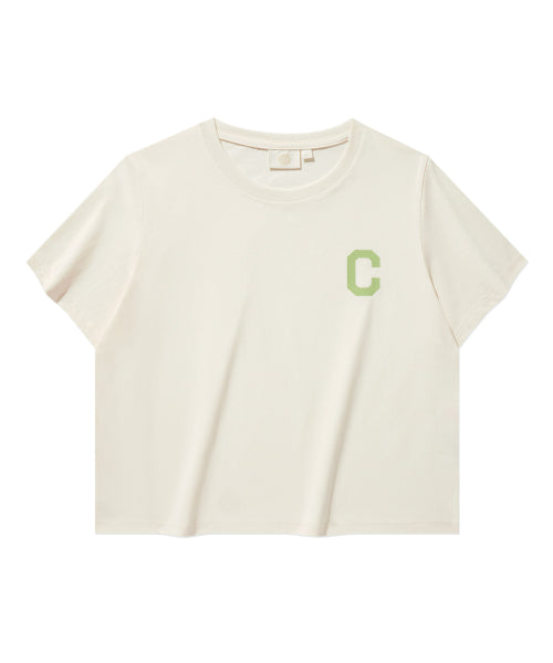 (W) C-LOGO CROP FIT T-SHIRT