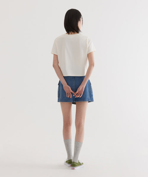 (W) C-LOGO CROP FIT T-SHIRT