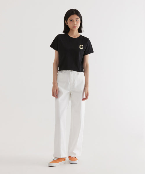 (W) C-LOGO CROP FIT T-SHIRT