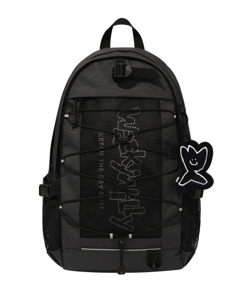 [25SS] Mesh String Backpack Charcoal