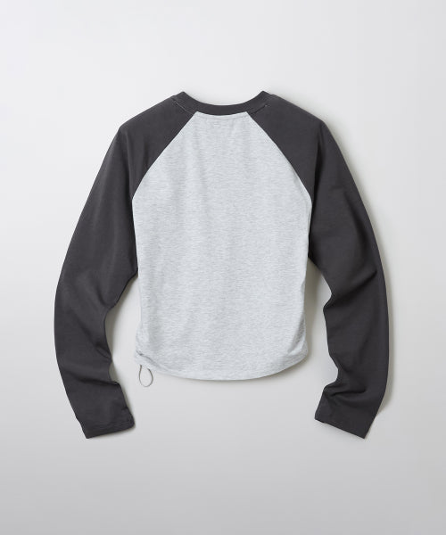 CONANICUT Raglan Shirring Long-Sleeved T-Shirt_SPLWF49G51