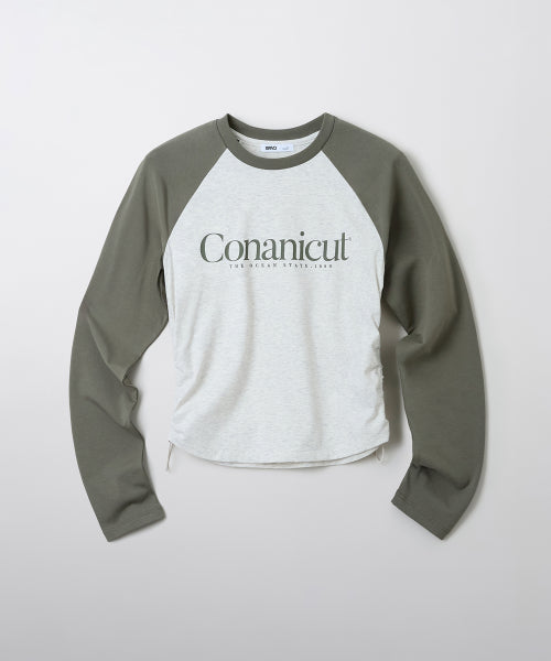 CONANICUT Raglan Shirring Long-Sleeved T-Shirt_SPLWF49G51