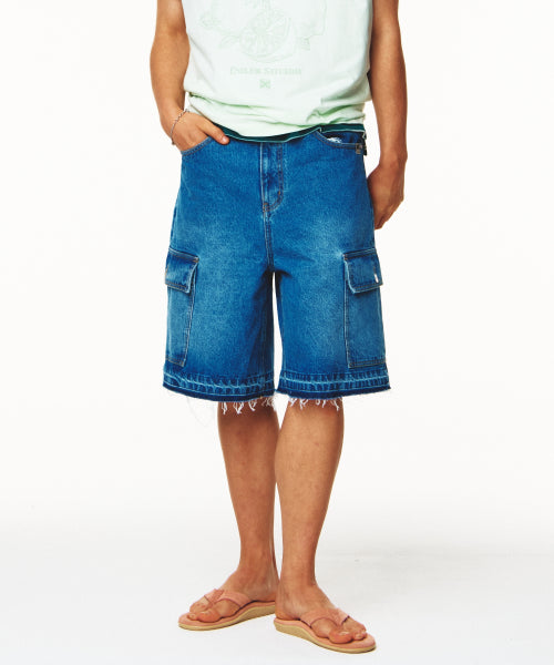 Cargo Bermuda Denim Shorts Blue